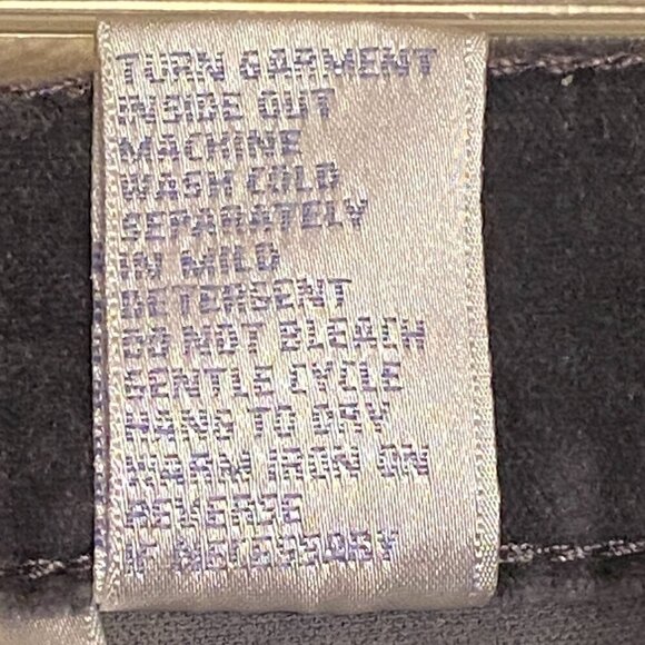 DG2 by Diane Gilman Straight Leg Velvet Jeans Dark Grey Stretch Women Size 8T - Picture 7 of 7